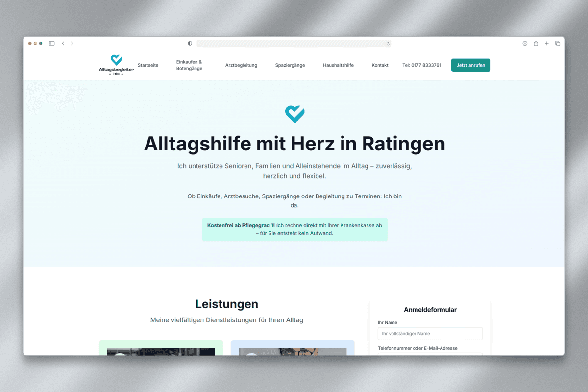 Service Alltagshelfer Website