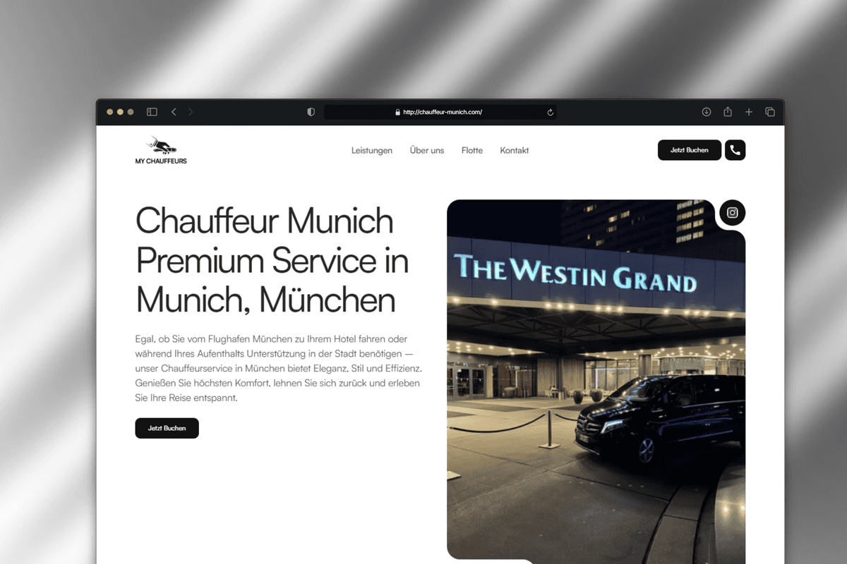 Chauffeur München Website