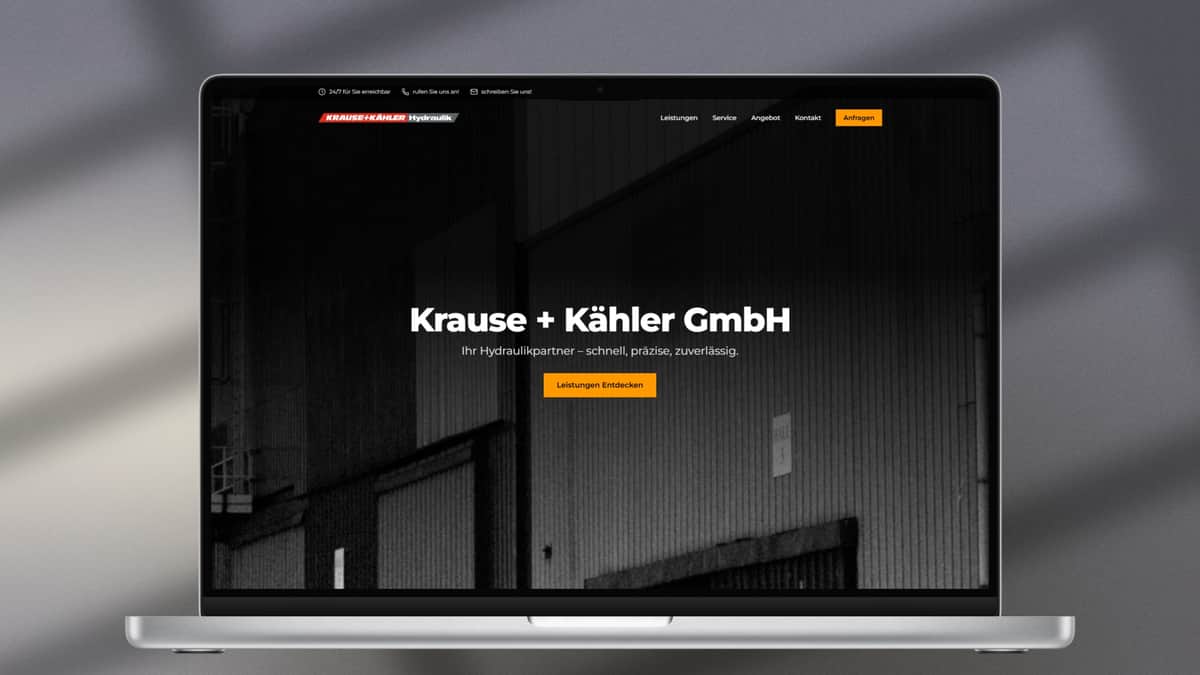 Krause & Kähler Website Entwurf