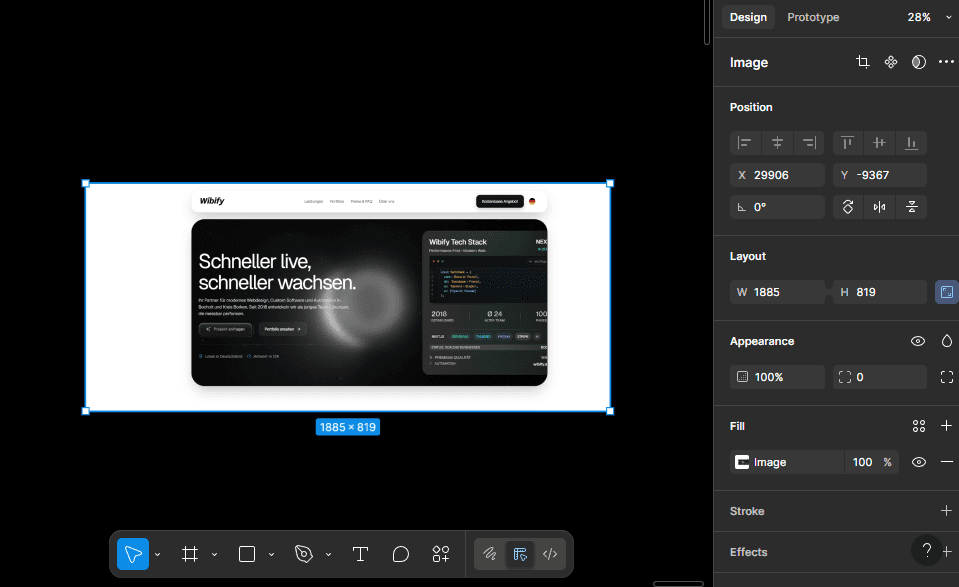 Modernes Webdesign Interface